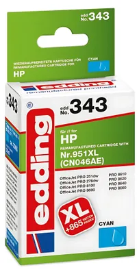 Produktbild von edding Tintenpatrone EDD-343 cyan  HP Nr.951XL