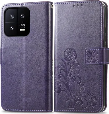 Produktbild von Mobigear Clover  Xiaomi 13 Hülle Klapphülle Geldbörse - Lila