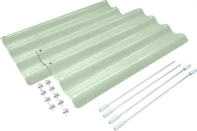 Produktbild von 2-teiliges Hochbeet-Verlängerungsset aus verzinktem Stahl – 50 cm – Grün