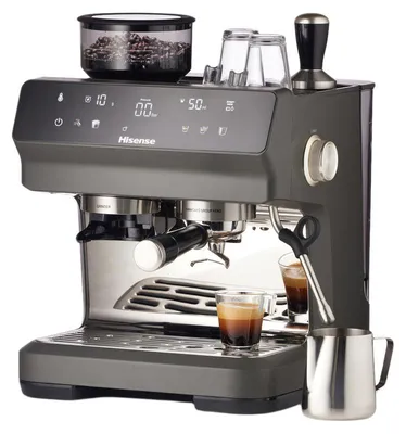 Obrázek produktu pro Hisense HSACM20LP, Espresso kávovar, 2,8 l, Kávová zrna, Mletá káva, Vestavěný mlýnek, 3200 W, Antracit