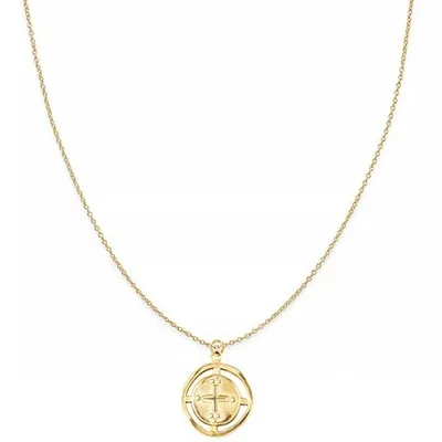 Produktbild von Loop Cross Halskette in Gold - Eleganter Schmuck für jeden Anlass KP21275