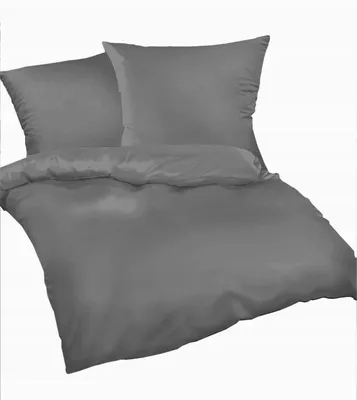 Produktbild von Nyks Dgrafit Baumwoll-Bettwäsche-Set 200x200 cm Grau