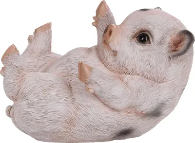 Produktbild von Esschert Design Ferkel liegend mit Punkten aus Polyresin