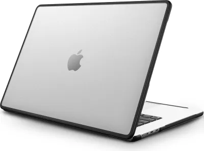 Produktbild von Fintie Hülle Kompatibel mit MacBook Air 15'' M5 M4 M3 M2 (2026/2025/2024/2023) A3448 A3241 A3114 A2941, Stoßsicher TPU Rahmen + Matt Hartschale Schutzhülle Kompatibel mit MacBook Air 15,3 Zoll Retina, Transparent