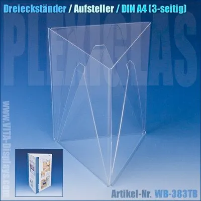 Produktbild von DIN A4 Dreieck-Ständer / Plexiglas Werbeaufsteller
