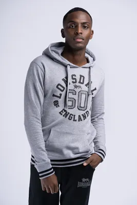 Obrázok produktu pre Pánska mikina s kapucňou slim fit MAMHEAD Marl Grey/Black XXL Lonsdale