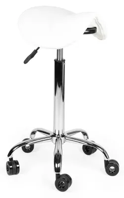 Produktbild von Friseurhocker Weiß Auf Räder - Hoch / ohne Fußstütze