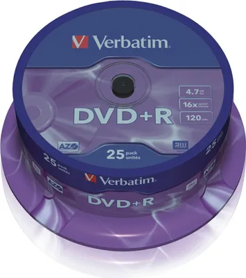Produktbild von DVD-Rohlinge DVD+R 4,7GB/16x auf Spindel VE=8x25 Stück