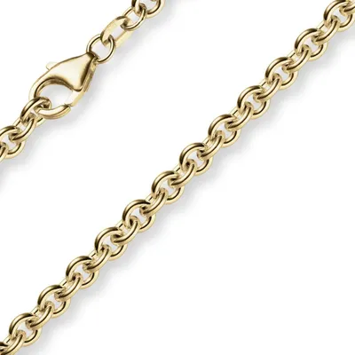 Produktbild von 4,6mm Armband Armkette Rundankerkette 585 Gold Gelbgold, 19cm Uni