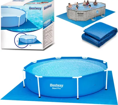 Produktbild von Bestway® Flowclear™ PE- Bodenplane 274 x 274 cm, blau, quadratisch