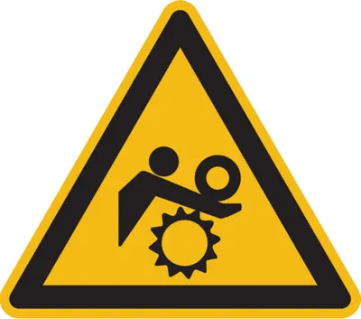 Produktbild von Dreifke® Aufkleber Warnschild, Warnung vor ungewolltem Einzug - praxisbewährt...