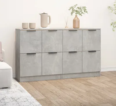 Obrázek produktu pro vidaXL Příborníky 2 ks Betonová šedá 60x30x70 cm Dřevěný materiál