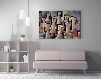 Zdjęcie produktu dla Wallity, WY325 (50 x 70), Dekoracyjny obraz na płótnie, Wielokolorowy, 50% BAWEŁNA / 50% POLIESTER, 50 x 70 cm