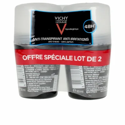 Productafbeelding van Vichy Homme Antitranspirant Deodorant, 48 uur bescherming (2 x 50 ml)