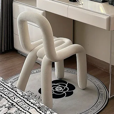 Produktbild von 360Home Stuhl Schminkstuhl Schlafzimmerstuhl Minimalistisch und Modern weiß