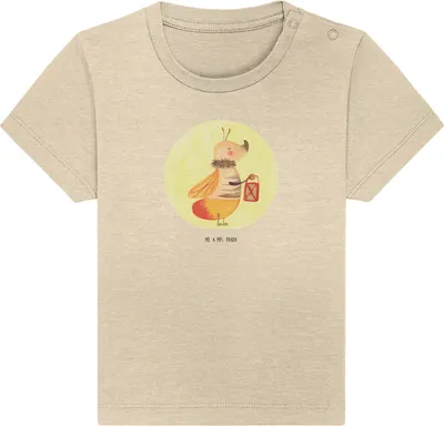 Produktbild von Mr. & Mrs. Panda Babyshirt Glühwürmchen 0. - 6. Monat - Natural Raw - Geschenk, Liebesspruch, Verlobung,  T-Shirt, Falter, Baby Jerseyshirt, Lieblingsmensch, Shirt