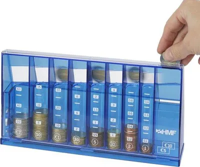 Produktbild von Münzsortierer für Euro, blau, 24cm