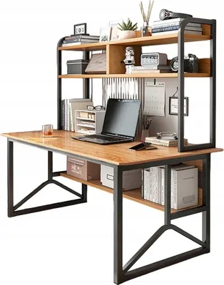 Produktbild von Biurko Komputerowe Ciemny Buk Pod Laptop Stolik Gamingowe Nowoczesne 120 Cm