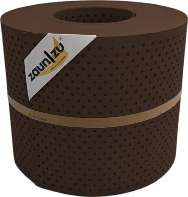 Produktbild von Doppelstab Sichtschutz zaun|zu PREMIUM gelocht 15% Streifen PP Zaunblende Braun 26m