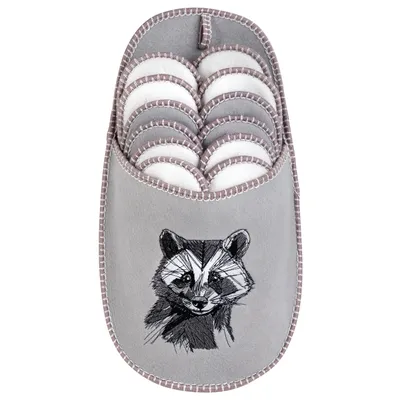 Produktbild von ONVAYA® ABS Gästepantoffel | Waschbär | 6er Set | Antirutsch Sohle | Hausschuhe | Filzpantoffel | Gr. 36-45 Gästehausschuhe