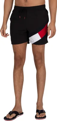 Produktbild von Tommy Hilfiger Herren Mittlere schmale Badeshorts mit Kordelzug, Schwarz S