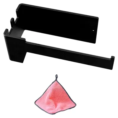 Produktbild von Selbstklebender multifunktionaler Toilettenpapierhalter mit Haken für Dusche, Badezimmer, Küche und Toilette. Installation ohne Bohren.