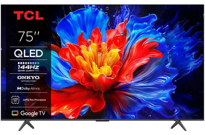 Obrázok produktu pre TCL P8K 75P8K, 190,5 cm (75"), 3840 x 2160 px, QLED, Smart TV, Wi-Fi, Kovová