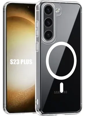 Image de Coque pour Samsung Galaxy S23 Plus, Protection avec Cercle Magnétique Antichoc - Transparent