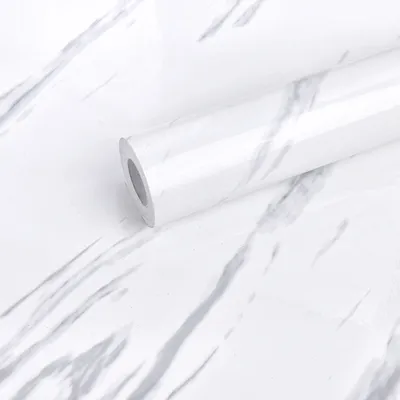 Obrázok produktu pre Tapeta 10 m x 60 cm, fólia, biely mramor, 3000-S, č. 3126, samolepiaca, rôzne vzory, umývateľná