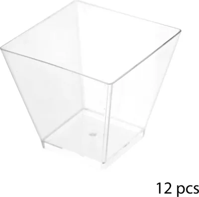 Immagine prodotto di 12 vasetti quadrati in plastica - 5 five simply smart