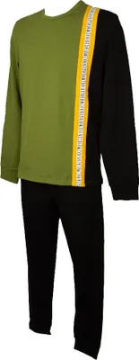 Produktbild von Schlafanzug für Herren BIKKEMBERGS Heimanzug Interlock Winter Baumwolle Langarm Rundhalsausschnitt mit Bündchen Artikel VBKT05117, XL, Cotone 94%,Elasthan 6%