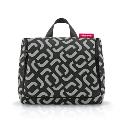 Produktbild von reisenthel toiletbag, Kulturtasche, Kulturbeutel, Kosmetiktasche, Waschtasche, Zum Aufhängen, Polyestergewebe, Signature Black, 3 L, WH7054
