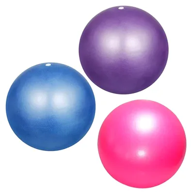 Produktbild von 3 Stück Mini-Fitnessbälle in Blau, Pink und Lila für Yoga, Pilates und Physiotherapie