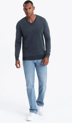 Produktbild von Herrenpullover OMBRE OM-SWOS-0108 MARINEBLAU Größe: M