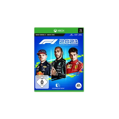 The image shows the front cover of the F1 2021 video game for Xbox.