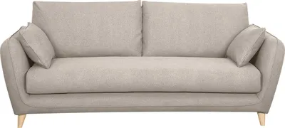 Produktbild von Miliboo - Skandinavische Schlafcouch beige mit Matratze Dicke 10 cm 3-Sitzer CREEP