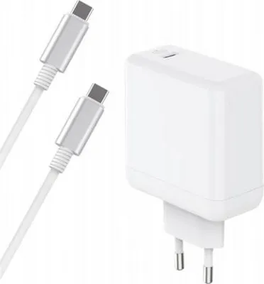 Produktbild von BigBen Connected, Netzteil USB-C 65W Power Delivery GaN + USB-C / USB-C Kabel, Weiß