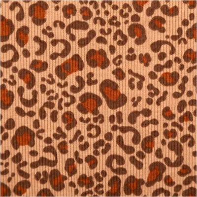 Produktbild von Rippjersey Leo beige braun Rib Jersey Baumwolle, 1,20 m breit