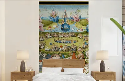 Obrázek produktu pro MuchoWow® Fototapety do obývacího pokoje nebo ložnice tapety vinylové motivy tapety Zahrada rozkoší - obraz Hieronymus Bosch 120x240cm