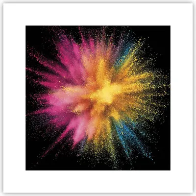Produktbild von Poster - Poster ohne Rahmen - Bunt Staub Explosion - 30x30 cm - Wand Bild - Wanddeko - Wandbilder - Kunstposter - Wandposter - Bilder - Kunstdruck - Wanddekoration - Wandbild - P2XAC30x30-4529