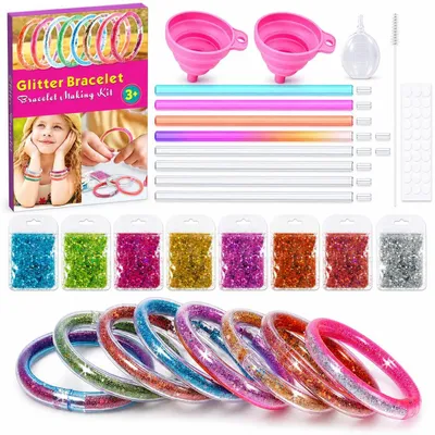 Immagine prodotto di Regalo per bambine dai 4 ai 12 anni, attività manuali per bambini, kit creativi per il tempo libero, giocattoli per bambine dai 6 ai 10 anni, set di braccialetti, giochi per bambini