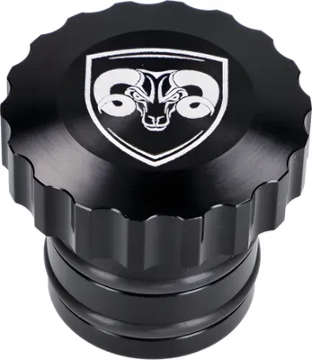 Image de Bouchon de réservoir 66Heroes aluminium noir, réservoir métal pour Piaggio Ciao, Bravo Mofa