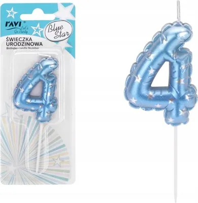 Immagine prodotto di Candele di compleanno Numeri 4 Candela per torta