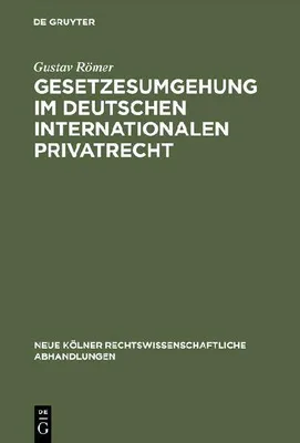 Produktbild von Gesetzesumgehung im deutschen internationalen Privatrecht