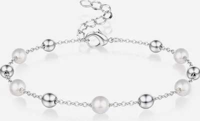 Produktbild von Damen Armband Perlen Herz Modeschmuck Edelstahl