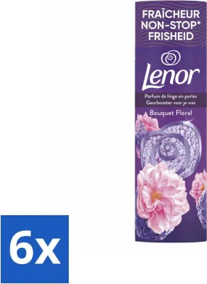 Produktbild von Lenor – Duftverstärker – Blumenbouquet – Non-Stop-Frische – 19 Wäschen - Vorteilspack - 6 Stücke