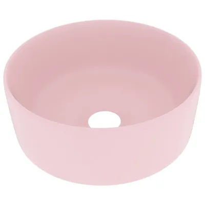 Produktbild von vidaXL s Waschbecken Rund Matt Rosa 40x15 cm Keramik
