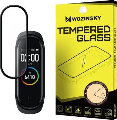 Obrázok produktu pre 5D ochranné sklo Full Glue s rámom Full Screen XIAOMI MI BAND 3 / 4 Ochranná fólia plne priľnavá a kryt