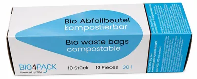 Produktbild von -Abfallbeutel, 100% kompostierbar, 30 Liter, 500 x 570 mm, 15 µm 100 Beutel / 10 Faltschachteln