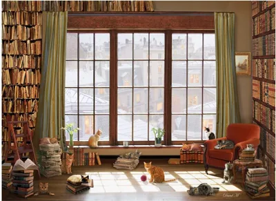 Produktbild von ANATOLIAN Puzzle Katzen am Fenster 1000 Teile